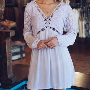 Gorgeous Boho Lace Purple Dress